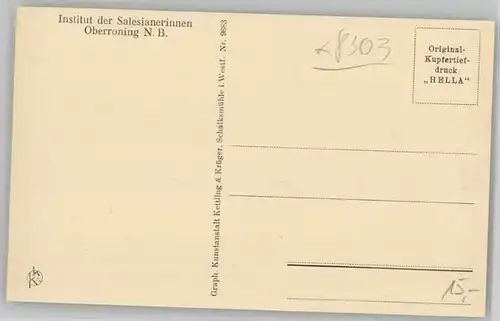 Oberroning Oberroning Laaber Salesianerinnen Institut ungelaufen ca. 1920 / Rottenburg a.d.Laaber /Landshut LKR