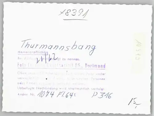 Thurmansbang Fliegeraufnahme o 1964 / Thurmansbang /Freyung-Grafenau LKR