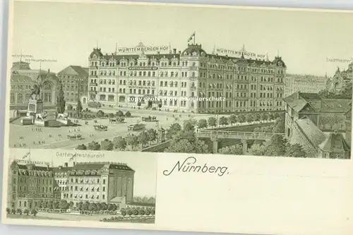 Nuernberg Nuernberg Mittelfranken Wuerttemberger Hof o 1913 / Nuernberg /Nuernberg Stadtkreis