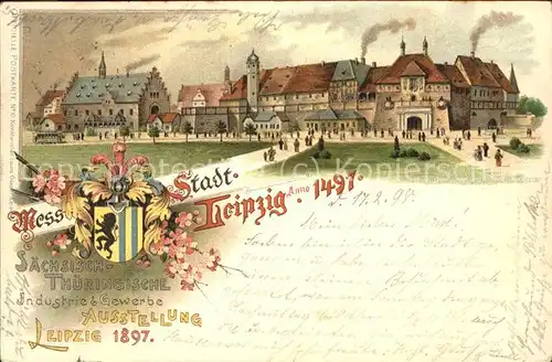 Ausstellung Industrie Gewerbe Leipzig 1897 nr.10 Saechsisch Thueringische  Kat. Leipzig