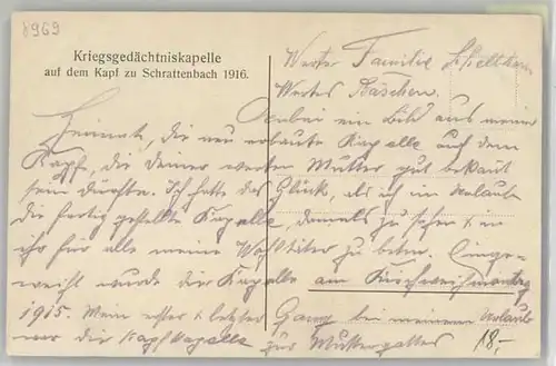 Schrattenbach Dietmannsried Kriegsgedaechtniskapelle * 1910 / Dietmannsried /Oberallgaeu LKR