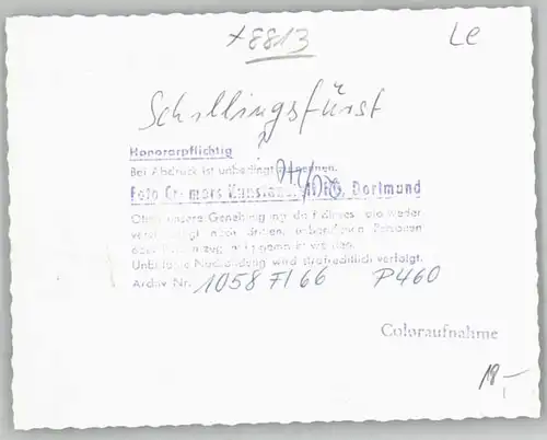 Schillingsfuerst Fliegeraufnahme o 1966 / Schillingsfuerst /Ansbach LKR