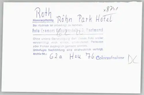 Nordheim Rhoen Roth Nordheim Roehn Park Hotel * / Nordheim v.d.Rhoen /Rhoen-Grabfeld LKR