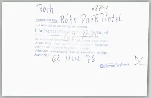 Nordheim Rhoen Roth Nordheim Roehn Park Hotel * / Nordheim v.d.Rhoen /Rhoen-Grabfeld LKR