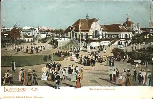 Ausstellung Industrie Gewerbe Kunst Duesseldorf 1902  Hauptweinrestaurant  Kat. Duesseldorf
