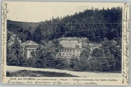 Schmiedeberg  Dippoldiswalde Doenschten Gasthaus Waldesruh x / Dippoldiswalde /Saechsische Schweiz-Osterzgebirge LKR