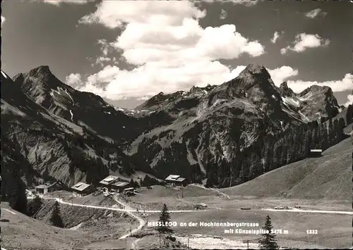 Nessleg Schroecken Vorarlberg an der Hochtannbergstrasse mit Kuenzelspitze Lechquellengebirge Kat. Schroecken