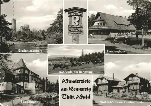 Rennsteig Heuberghaus u.Spiessberghaus Kat. Neuhaus Rennweg