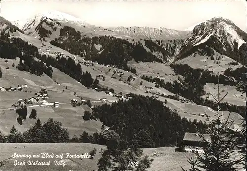 Sonntag Buchboden mit Blick auf Fontanella Grosses Walsertal Vorarlberg / Sonntag /Bludenz-Bregenzer Wald
