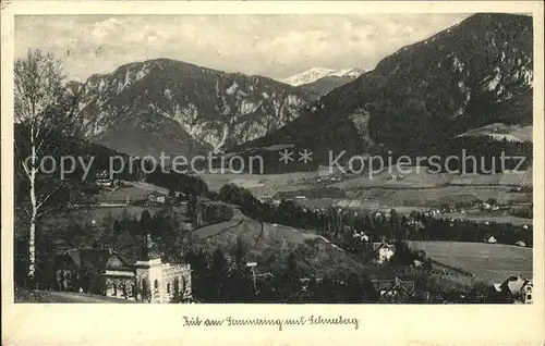 Kueb Semmeringbahn mit Schneeberg Kat. Oesterreich