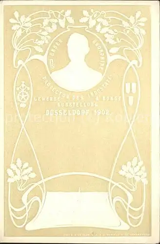 Ausstellung Industrie Gewerbe Kunst Duesseldorf 1902  Kronprinz Friedrich Wilhelm von Preussen Kat. Duesseldorf