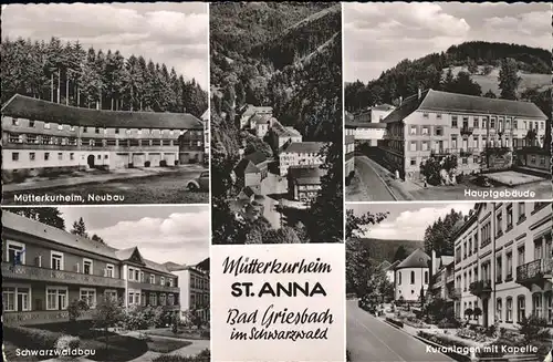 Bad Griesbach Schwarzwald Muetterkurheim St. Anna Kuranlage Kapelle / Bad Peterstal-Griesbach /Ortenaukreis LKR