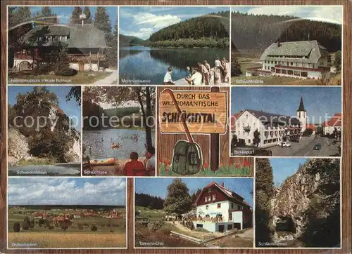 Schluechttal Heimatmuseum sHuesle Rothaus Mettma Stausee Schluechtmuehle Schwedenfelsen Schluechtsee Grafenhausen Birkendorf Tannenmuehle Schluechttunnel Schluecht Kat. 