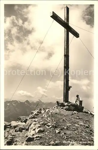 kk75522 Allgaeu Region Allgaeuer Alpen Hochvogel Gipfelkreuz Kategorie. Kempten (Allgaeu) Alte Ansichtskarten