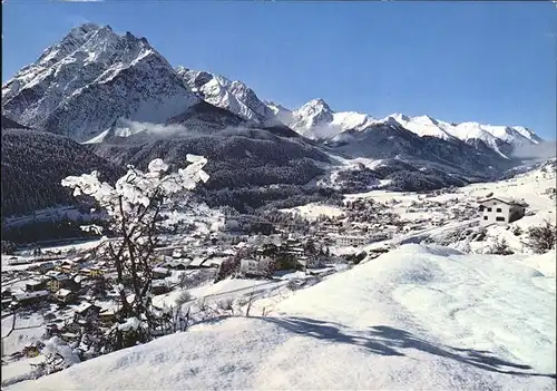 Bad Scuol Tarasp Vulpera Pisocgruppe Alpenpanorama Winterimpressionen Kat. Scuol