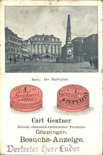 Bonn Rhein Marktplatz Carl Gentner Schuhfett  / Bonn /Bonn Stadtkreis