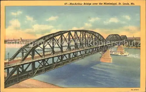 Saint Louis Missouri MacArthur Bridge Mississippi Kat. United States