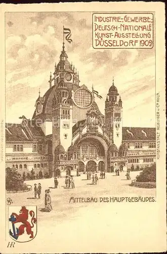 Ausstellung Industrie Gewerbe Kunst Duesseldorf 1902  Hauptgebaeude  Kat. Duesseldorf