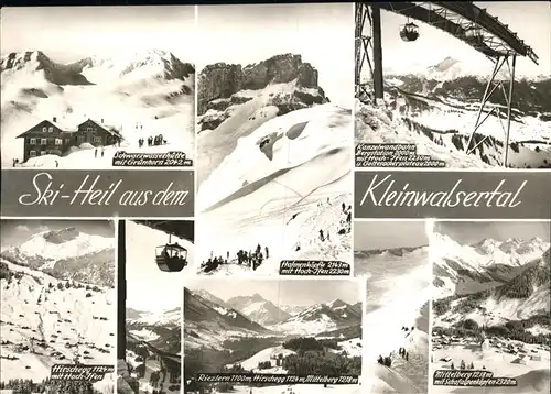 Riezlern Kleinwalsertal Vorarlberg Skigebiet Schwarzwasserhuette Kanzelwandbahn Kabinenbahn Bergstation Hoch Ifen Hirschegg Mittelberg Schafalpenkoepfe Kat. Mittelberg