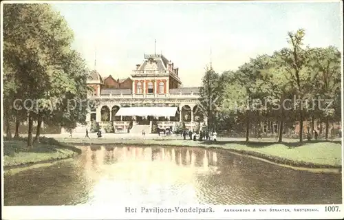 Amsterdam Niederlande Het Paviljoen Vondelpark Kat. Amsterdam