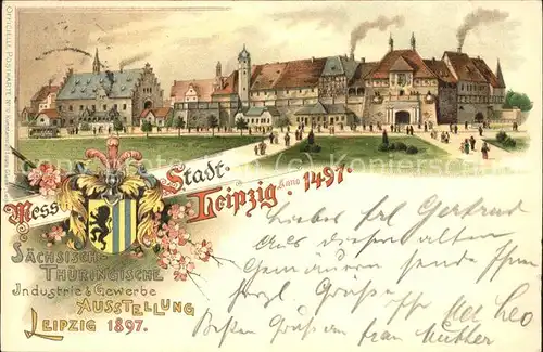 Ausstellung Industrie Gewerbe Leipzig 1897 Nr.10 Saechsisch Thueringische  Kat. Leipzig