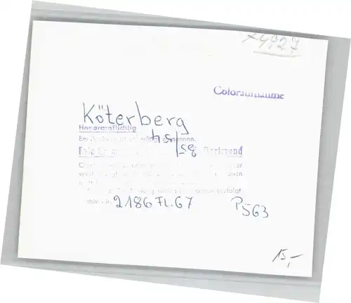 Koeterberg Fliegeraufnahme * / Luegde /Lippe LKR