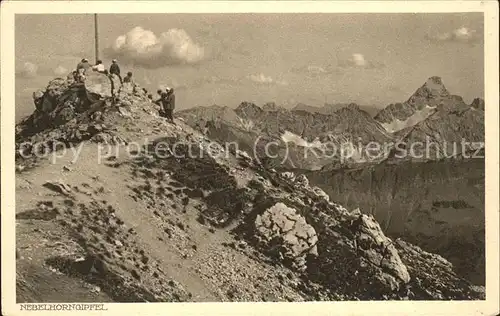 Nebelhorn Gipfel Hochvogel Kat. Oberstdorf