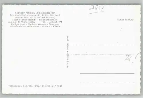 Schollach Eisenbach Gasthof Pension Schneckenhof * / Eisenbach (Hochschwarzwald) /Breisgau-Hochschwarzwald LKR