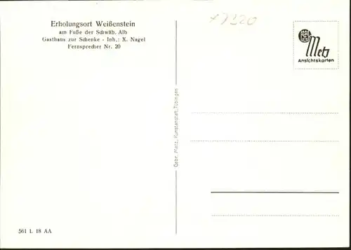 Weissenstein Lauterstein  / Lauterstein /Goeppingen LKR