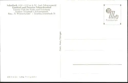 Schollach Eisenbach Gasthof Pension Schneckenhof * / Eisenbach (Hochschwarzwald) /Breisgau-Hochschwarzwald LKR