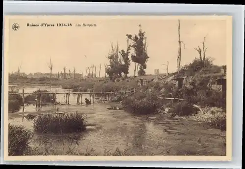 Ypres Ypern West Vlaanderen Ypres Ruines Remparts * /  /