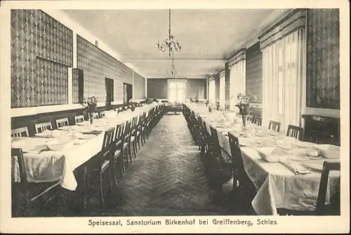 Greiffenberg Schlesien Speisesaal Sanatorium Bikenhof *