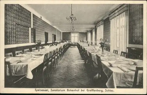 Greiffenberg Schlesien Speisesaal Sanatorium Bikenhof *