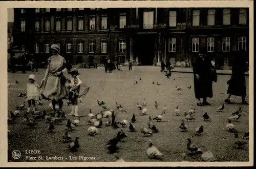 Liege Luettich Liege Place St. Lambert Pigeons * / Luettich /Provinde Liege Luettich