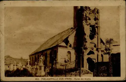 Poelkapelle West-Vlaanderen Poelkapelle Ruine Kirche * /  /