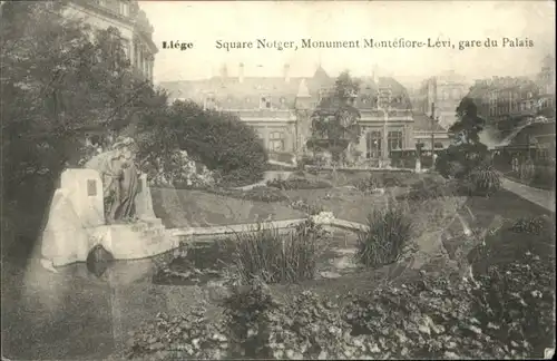 Liege Luettich Liege Square Notger Monument Montefiore Levi Gare Palais * / Luettich /Provinde Liege Luettich