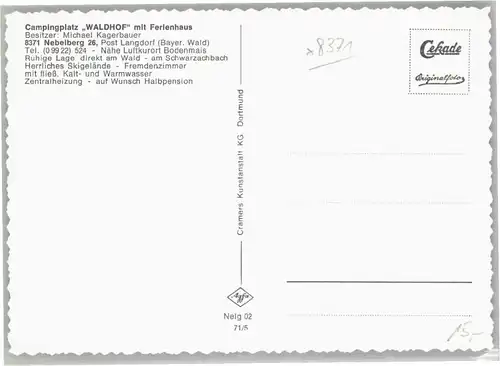 Nebelberg Langdorf Nebelberg Campingplatz Waldhof * / Langdorf /Regen LKR