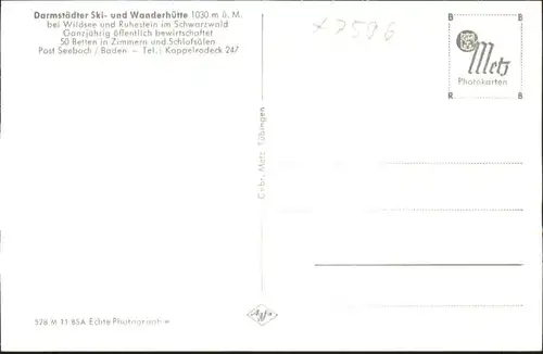 Seebach Ottenhoefen Schwarzwald Darmstaedter Huette * / Ottenhoefen im Schwarzwald /Ortenaukreis LKR