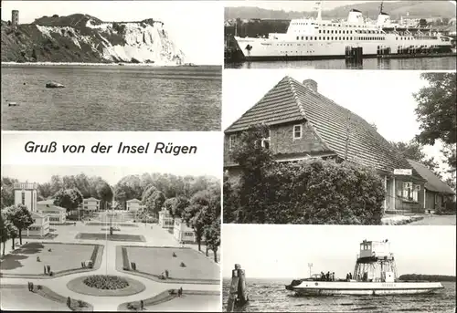 Ruegen Kap Arkona Faehrschiff Sassnitz Hafen Gasthaus zum goldenen Anker Kat. Bergen