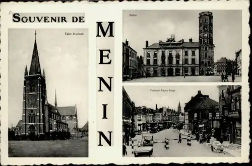 Menin Menin Eglise St. Joseph Beffroi Frontiere Franco Belge * /  /