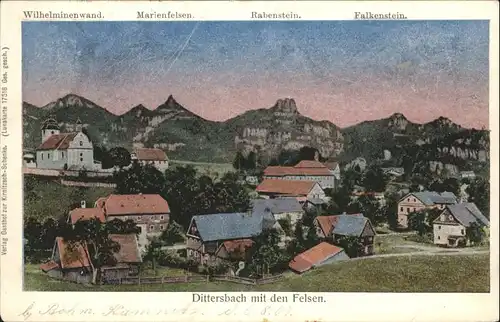 Dittersbach Wilhelminenwand Marienfels Rabenstein Falkenstein x