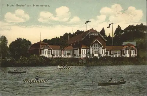 Hammersee Boehmen Hotel Seehof Ruderboot / Hamr na Jezere /Ceska Lipa