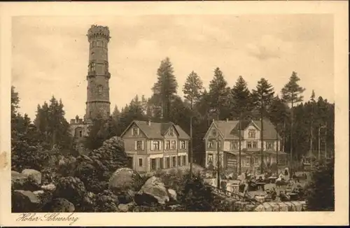 Hoher Schneeberg Decinsky Sneznik Aussichtsturm * / Eulau Jilove /Decin