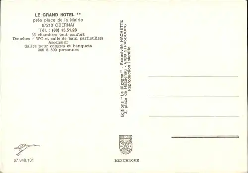 Obernai Bas Rhin Obernai Le Grand Hotel * / Obernai /Arrond. de Selestat-Erstein