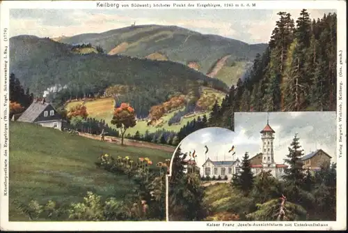 Keilberg Tschechien Kaiser Franz Josefs Aussichtsturm Unterkunftshaus x / Klinovec /