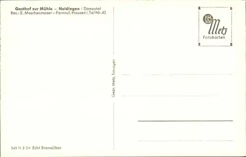 Neidingen Beuron Neidingen Donautal Hausen Tal Gasthof zur Muehle * / Beuron /Sigmaringen LKR