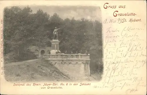 Gravelotte Moselle St. Hubert Denkmal Jaeger-Bataillon Nr. 8 Schlucht x / Gravelotte /Arrond. de Metz-Campagne