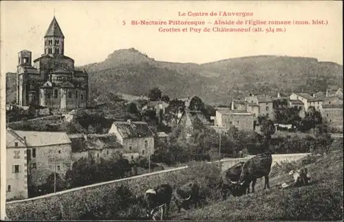 Saint-Nectaire Puy de Dome Saint-Nectaire Pittoresque Eglise Kirche Grottes Grotte Hoehle Puy de Chateauneuf x / Saint-Nectaire /Arrond. d Issoire