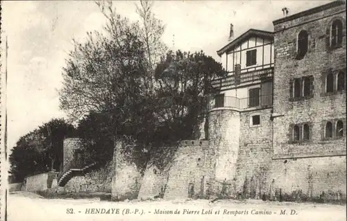 Hendaye Pyrenees Atlantiques Maison Pierre Loti Remparts Camino * / Hendaye /Arrond. de Bayonne