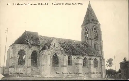 Barcy La Grande-Guerre Eglise Barcy Bombardee * / Barcy /Arrond. de Meaux